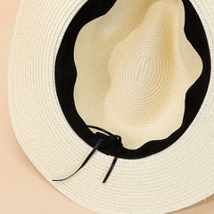 Summer Straw Hat Pearl Top Hat Sunshade Sunscreen Jazz Hat