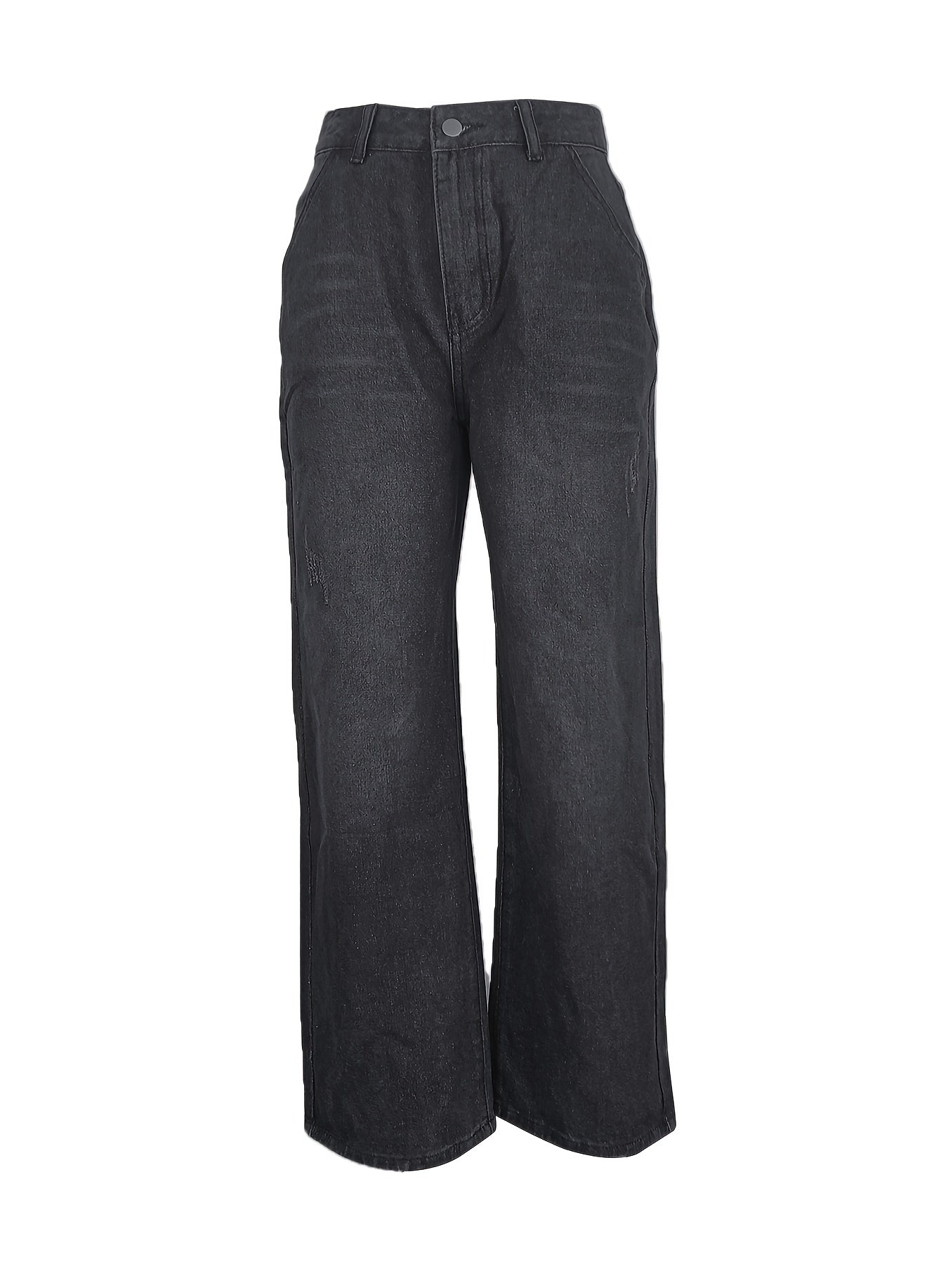 Baggy Loose Fit Straight Jeans Women's Denim Pants