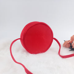 Quilted Bow Round Crossbody Bag for Girls