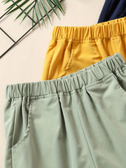 3pcs Boys Letter Print Casual Quick-drying Shorts for Summer