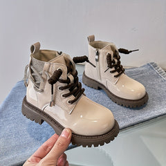 Girls Casual Ankle Boots Zipper Comfortable Non Slip Boots