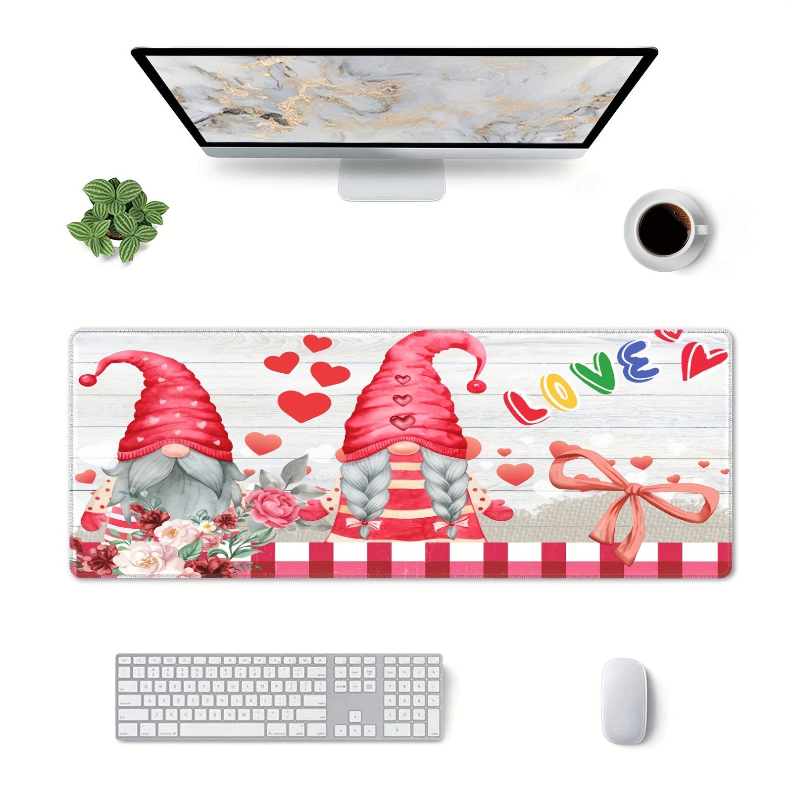 Desk Mat Love Large Mouse Pad Extended Gaming Mouse Pad Mat Non Slip Base