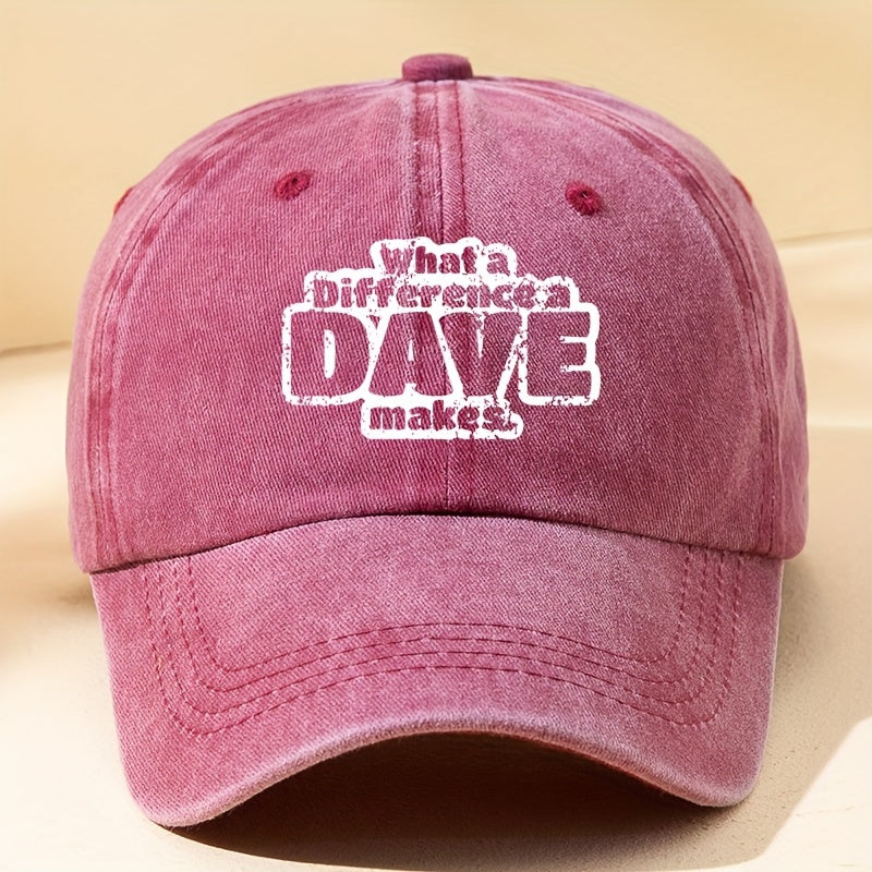 DAVE Letter Print Baseball Cap Sun Hat Trucker Hat