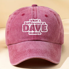 DAVE Letter Print Baseball Cap Sun Hat Trucker Hat