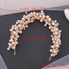 Golden Beaded Headband Wedding Bridal Headband
