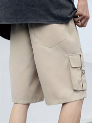 Men's Casual Cargo Shorts with Drawstring Waist - Summer Outdoor Activities
