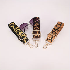 Letter Embroidery Wide Shoulder Strap for Crossbody Bag