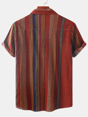 Mens Semi Formal Stripe Pattern Shirt