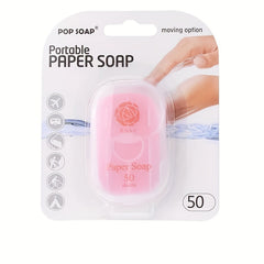 50pcs Water Soluble Paper Soap for Travel Deep Cleansing and Moisturizing