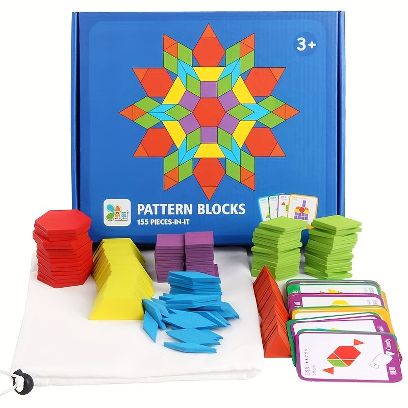 Geometric Shapes Puzzle Set with 24 Cards