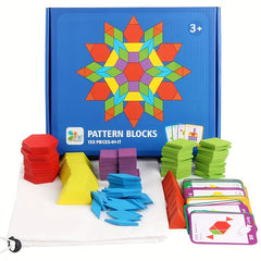 Geometric Shapes Puzzle Set with 24 Cards