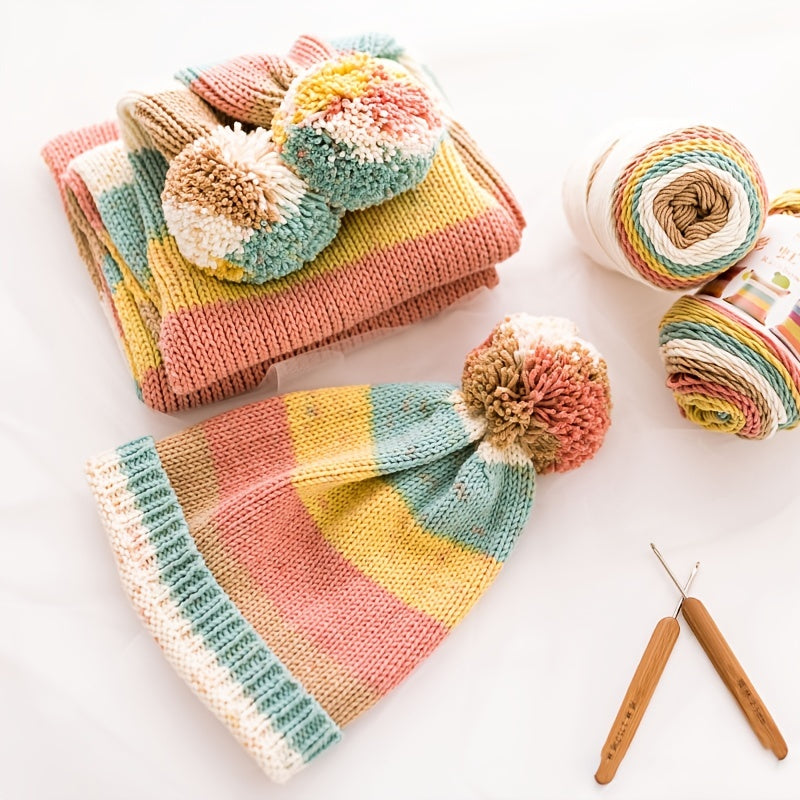 Rainbow Cotton Yarn Thread DIY Knitting Milk Cotton Yarn
