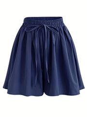 Basic Drawstring Shorts Women's Casual Stretch Shorts