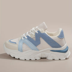 Women's Knit Mesh Platform Sneakers Low Top Running Shoes