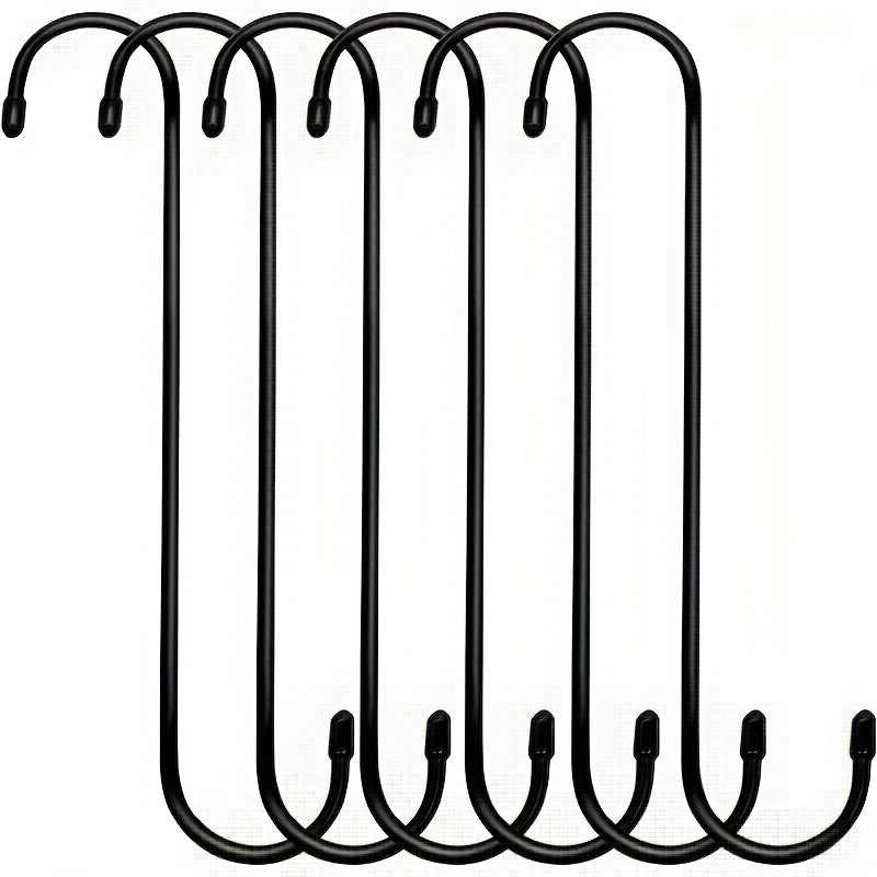 6 Heavy Duty Long S Hooks for Hanging Plant Kitchenware Utensils Pergola Closet