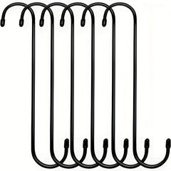 6 Heavy Duty Long S Hooks for Hanging Plant Kitchenware Utensils Pergola Closet