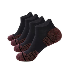 4 Pairs Unisex Cotton Compression Ankle Socks