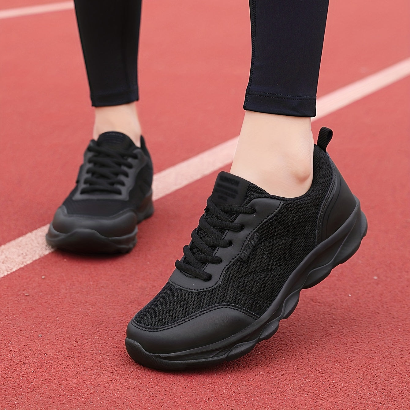 Mesh Non Slip Work Shoes for Women Soft Sole Lace Up Running Sports Shoes