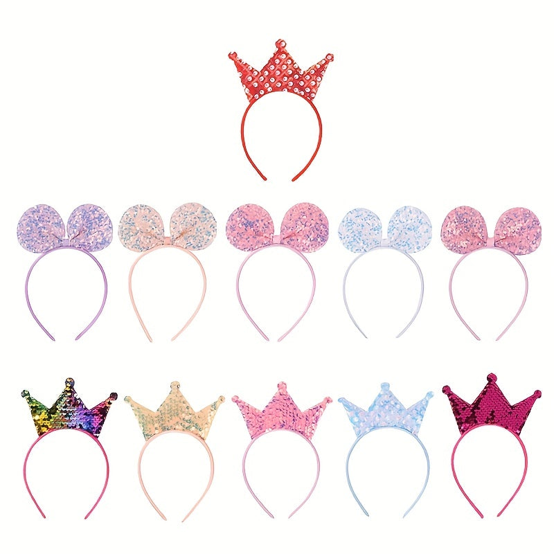 Baby Girls Crown Mouse Ear Hair Hoop Headwear Princess Hair Accessories