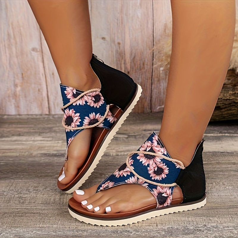 Women's Outdoor Floral Sandals Soft Sole Anti Slip Casual Shoes