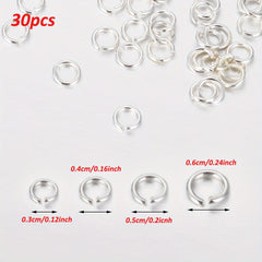 30pcs 925 Sterling Silver Open Jump Rings 3 6mm Split Ring Connectors