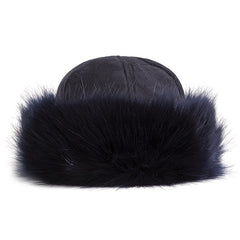 Mongolian Bag Style Suede Velvet Fox Hair Hat Fur Hat