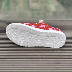 Women's Skateboard Shoes Cupid & Love Pattern Flat Lace-up Canvas