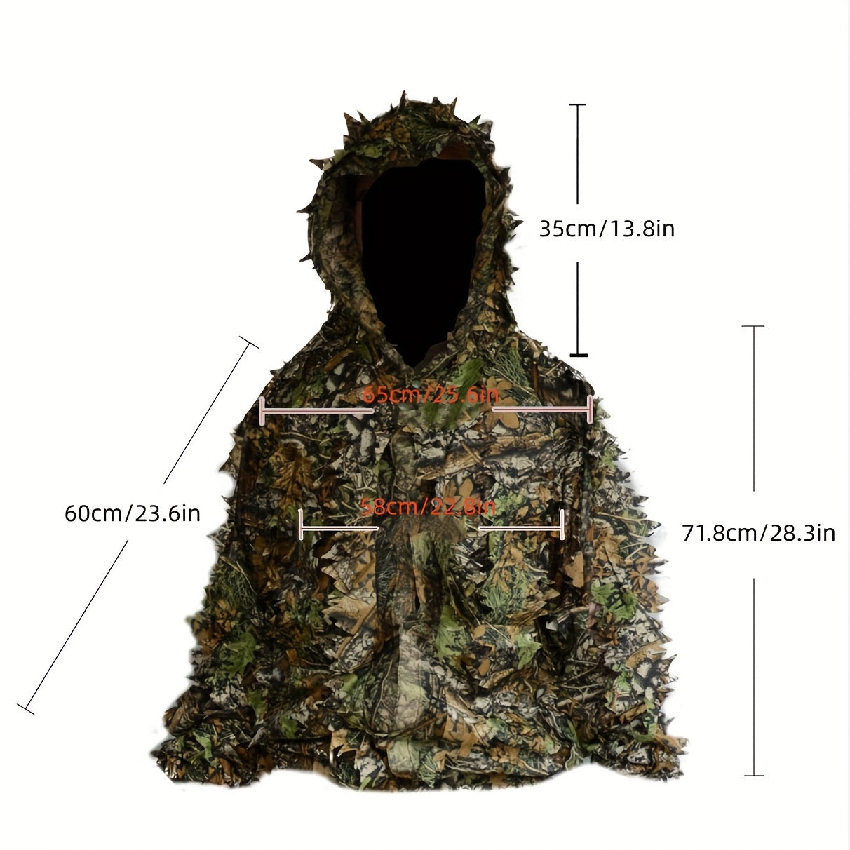 Lightweight Camo Gilly Suit for Jungle Shooting Bird Watching Halloween