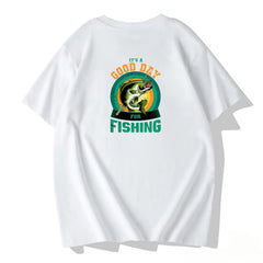 2pcs Fishing Themed Iron On Transfers Green & Yellow Fish Illustration x 4 13in