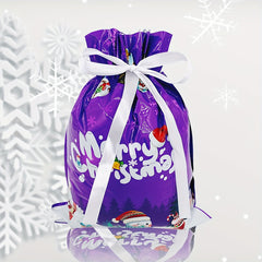 4pcs Cartoon Christmas Gift Bag Santa Claus Snowman Christmas Tree Elk Multicolo
