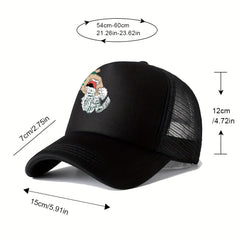 Unisex Breathable Adjustable Baseball Cap with Cartoon Embroidery