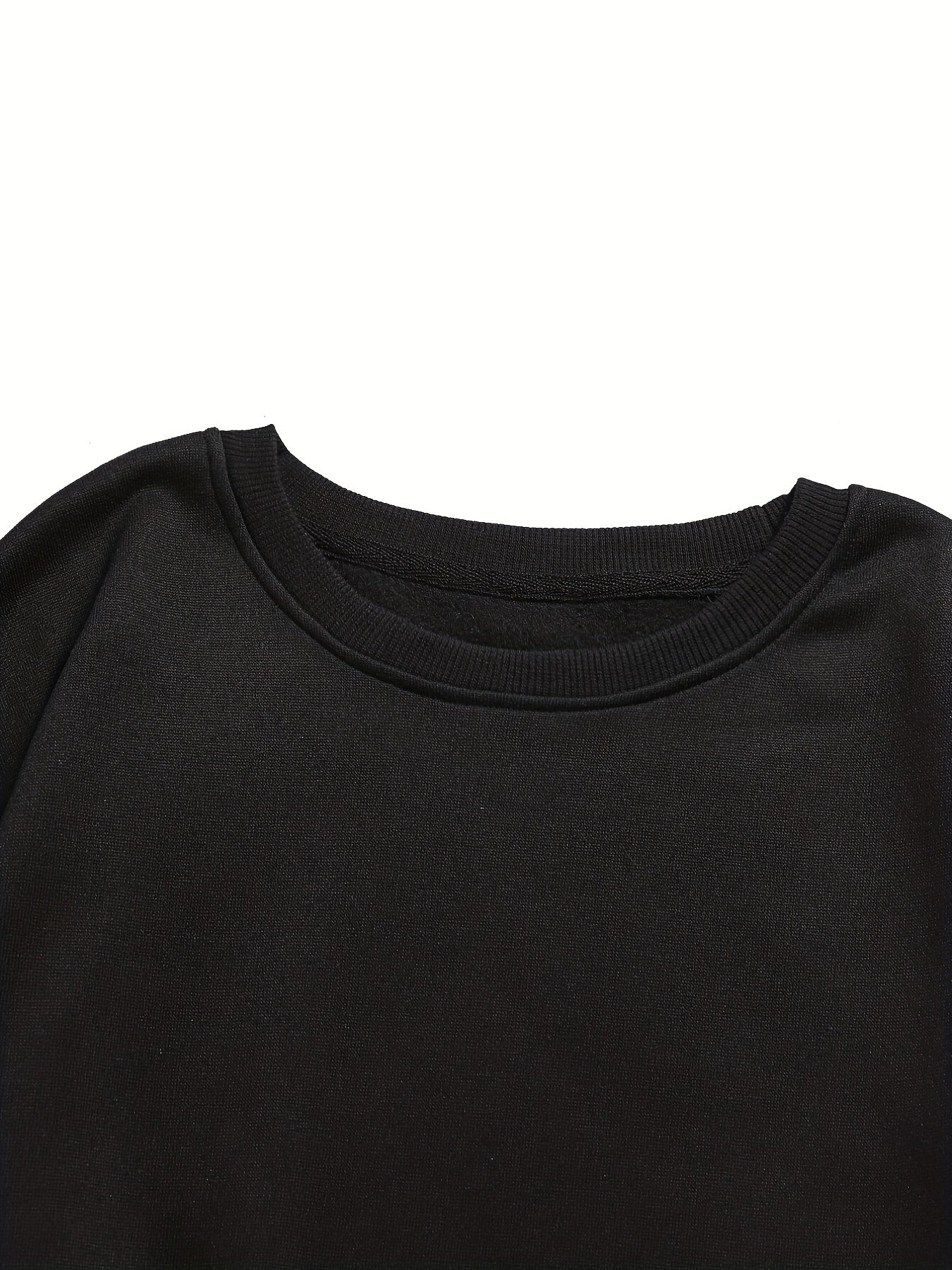 Women's Solid Crew Neck Sweatshirt for Fall & Winter
