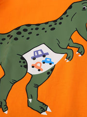 Boys Dinosaur Pattern Cotton Long Sleeve T Shirt for Autumn/Winter