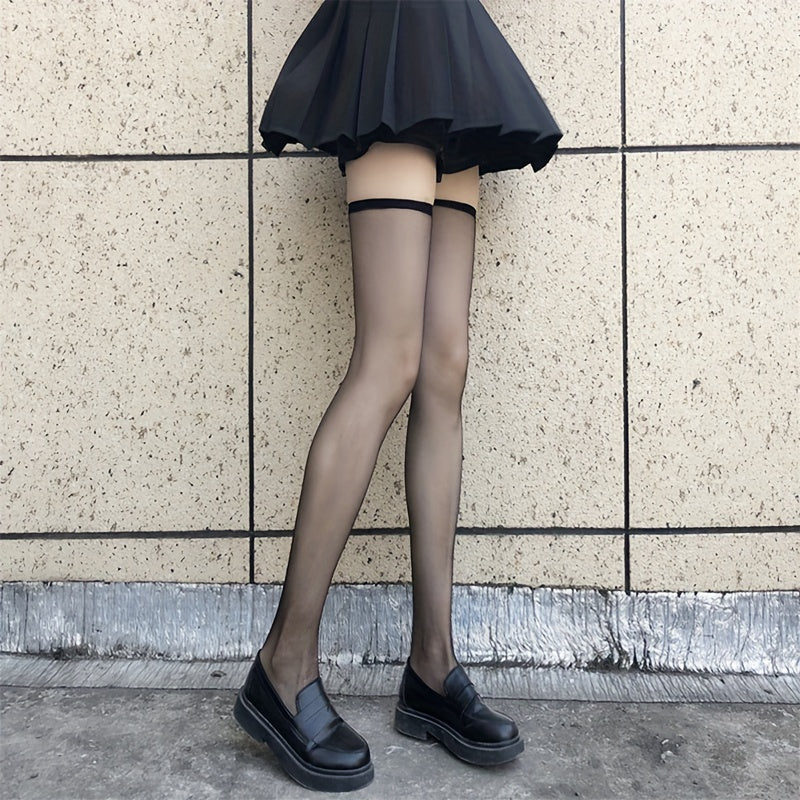 Sheer Mesh Thigh High Stockings Over The Knee Socks Women's Stockings & Hosiery