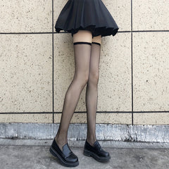 Sheer Mesh Thigh High Stockings Over The Knee Socks Women's Stockings & Hosiery