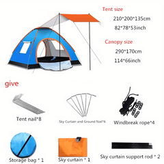 Portable Automatic Tent with Sun Protection for Camping Picnics