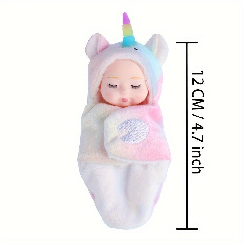2pcs 4 7 Inch Sleep Doll Realistic Reborn Youngsters Doll Newborn Clothes