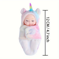 2pcs 4 7 Inch Sleep Doll Realistic Reborn Youngsters Doll Newborn Clothes