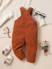 Baby Casual Brown Overalls for Autumn and Winter