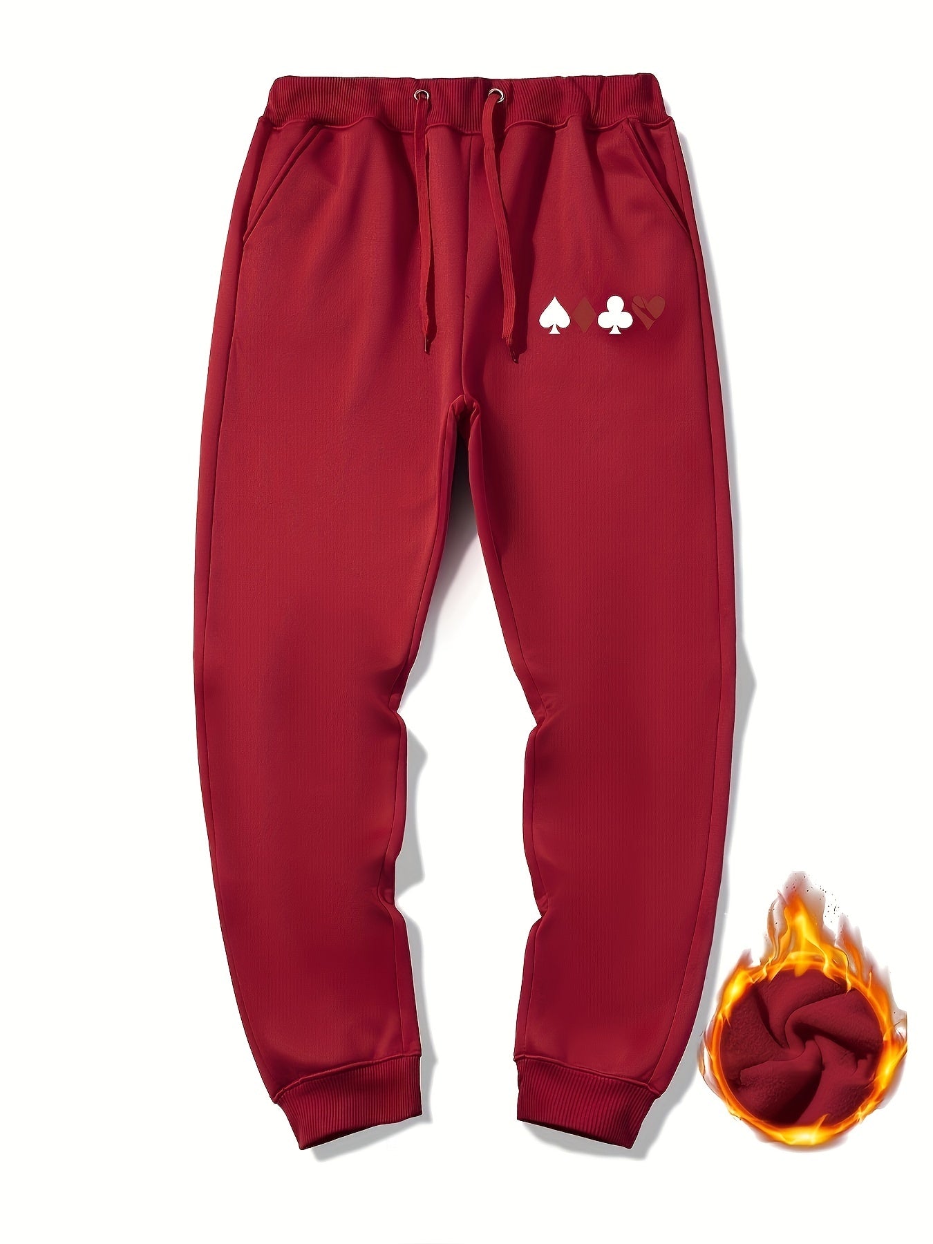 Casual Poker Suit Pattern Joggers Men's Sweatpants