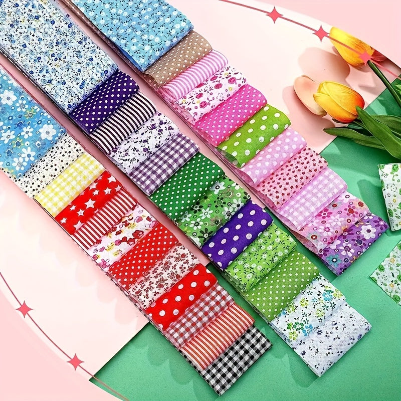 40pcs Floral Printed Quilting Fabric Cotton Craft DIY Handmade Doll