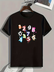 Number Print Men's Graphic T shirt Casual Comfy Tees For Summer