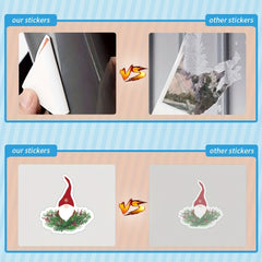 55pcs Christmas Gnome Stickers Pack Cartoon Vinyl Waterproof Stickers