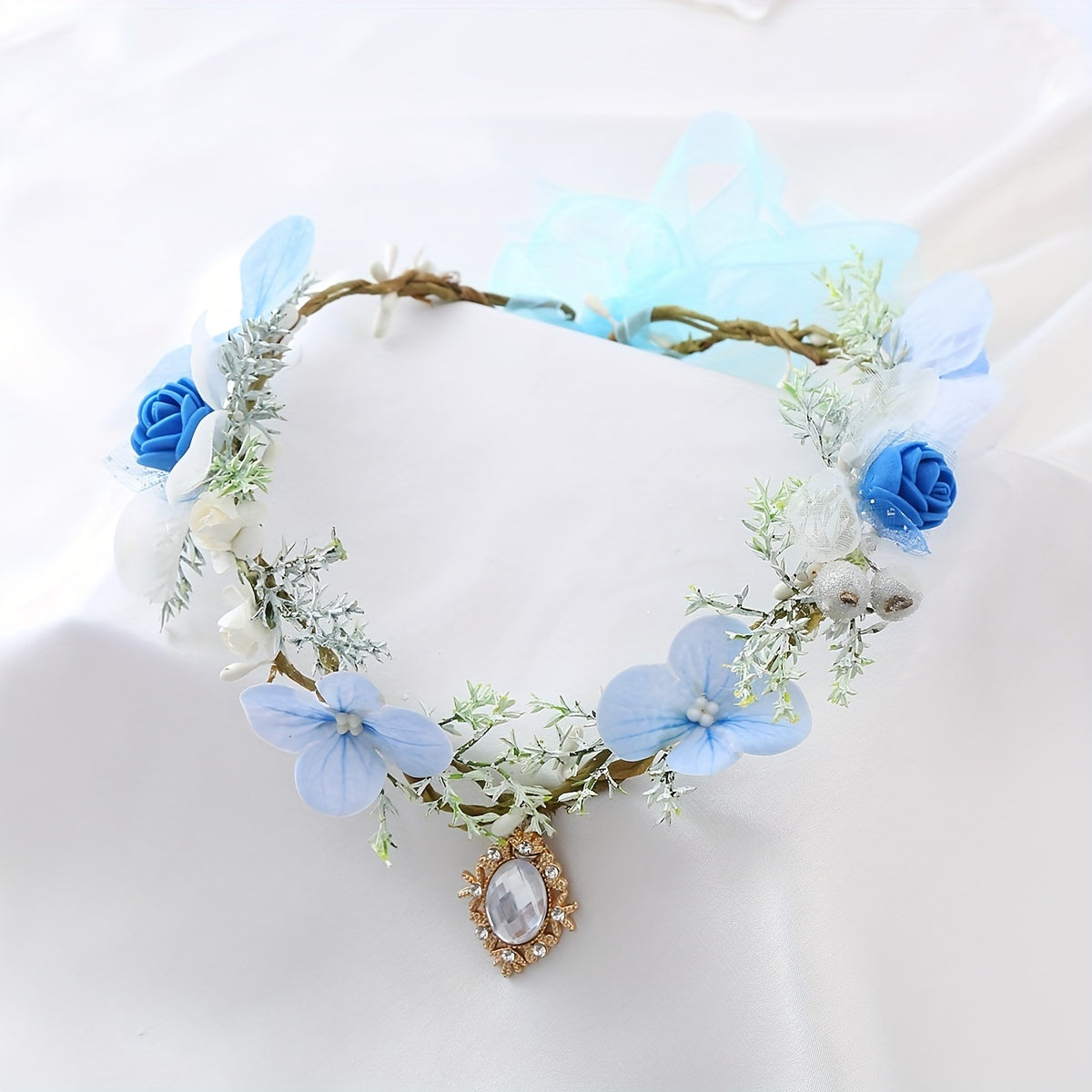 1pc Girl's Simulated Rose Fairy Garland for Christmas Wedding Party