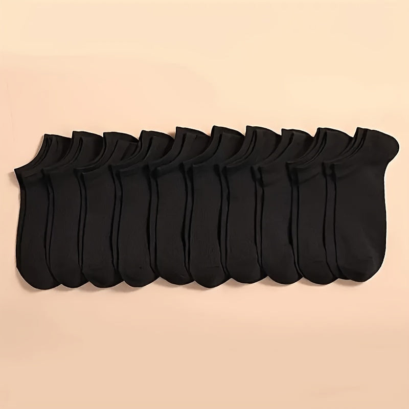 20 Pairs Casual Ankle Socks Anti-Odor Sweat-Absorbing Low Cut Socks