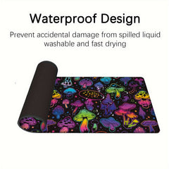 Large Mushroom Star Mouse Pad 11.8x3 Desk Pad Non Slip Rubber