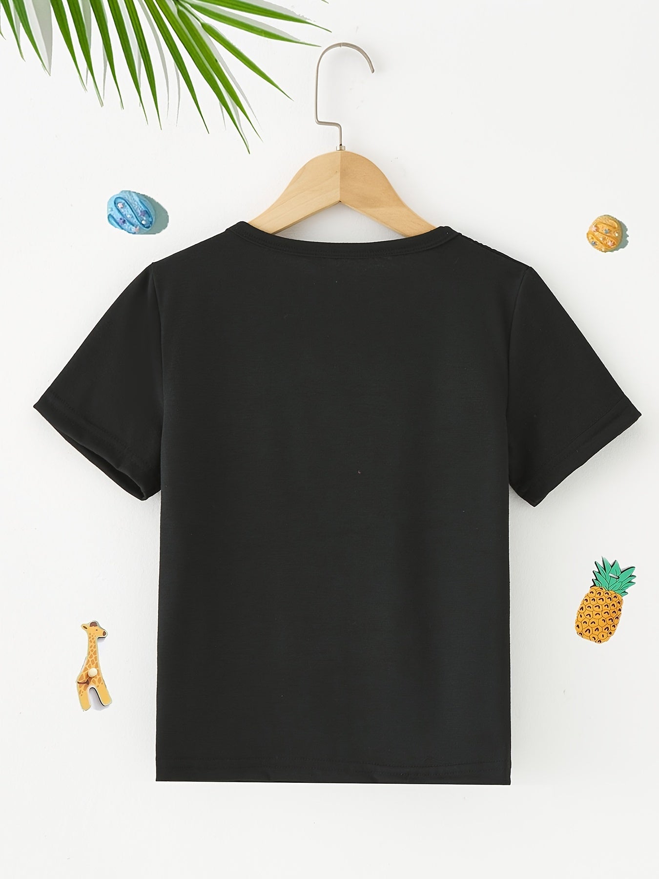 Boy's Funny Letter Print Short Sleeve T-shirt for Summer