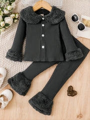 Girls Long Sleeve Tops Pants Set Fall Winter Clothes
