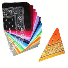 Cashew Flower Square Outdoor Sports Bag Head Scarf for Men