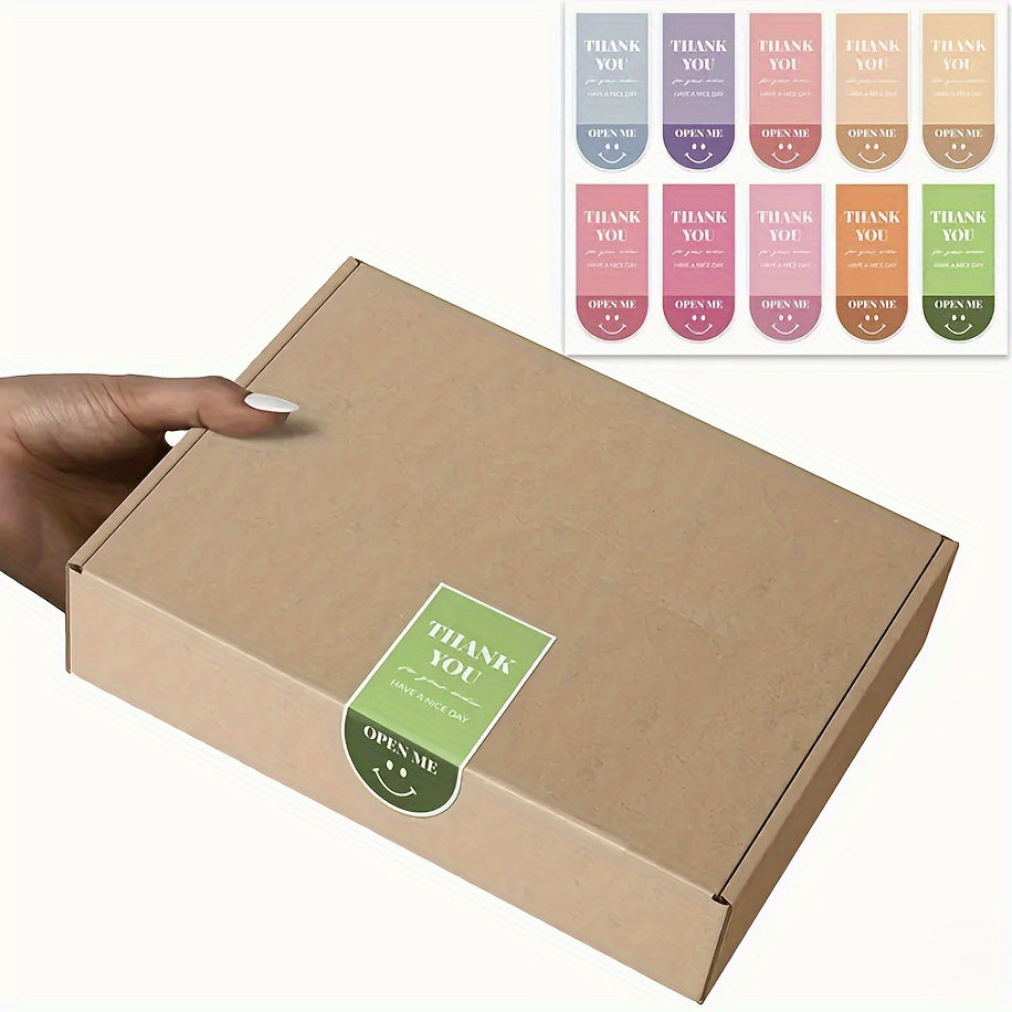 50pcs Thank You Gift Packaging Labels Self Adhesive Sticker Box Seal